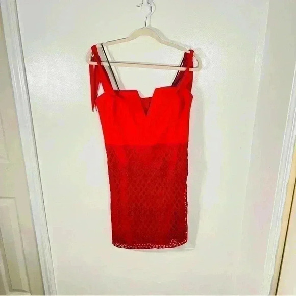 NWT Stylestalker Jackson Mini Dress Fire Red - Picture 2 of 10